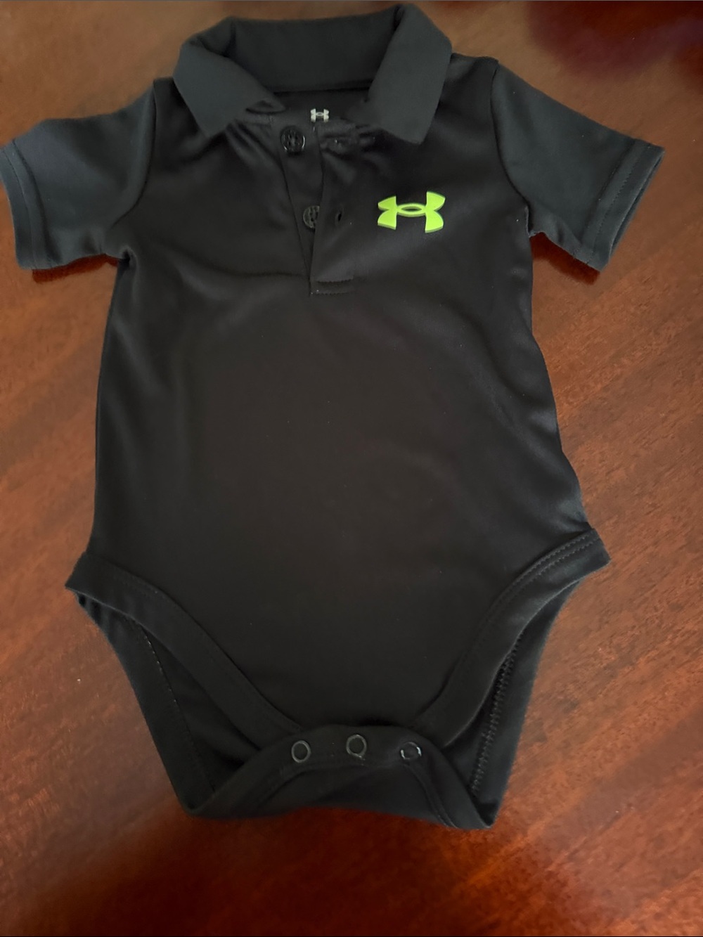 Under Armour Black Bodysuit with Neon Green Logo